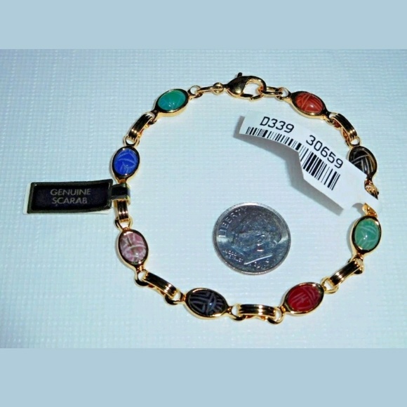QVC Scarab Genuine 8 Hand Cut Semi-Precious Stones Made in U.S.A - Picture 5 of 9